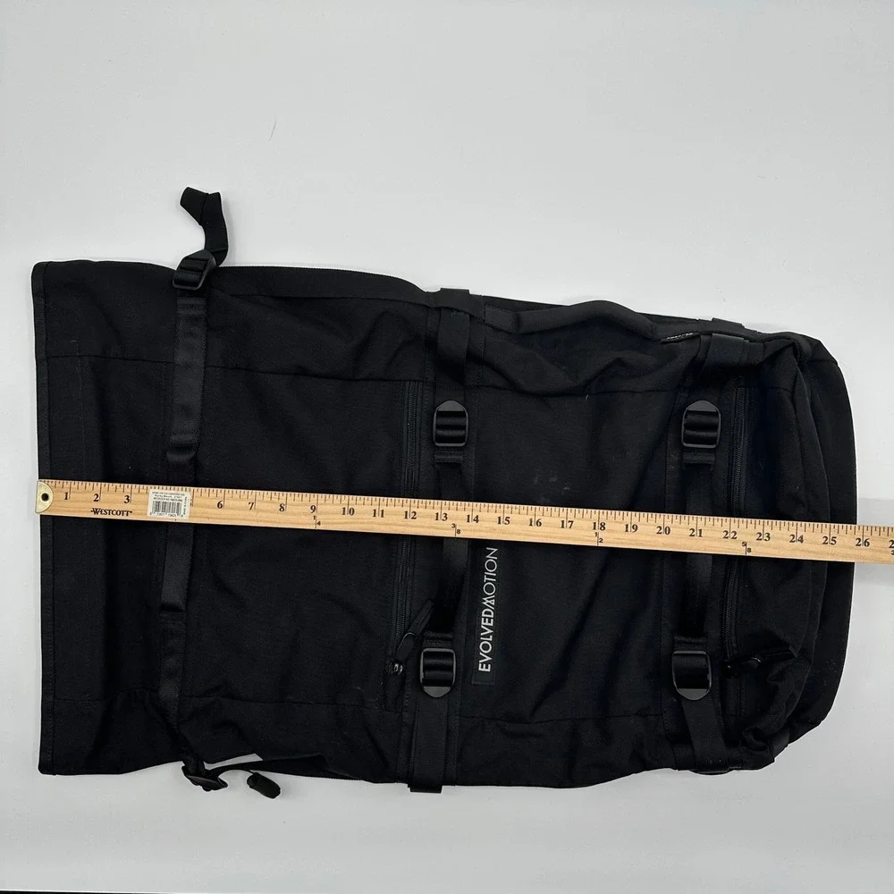 Evolved‎ Motion Black Roll Top Rucking Backpack w/ 2 Water Bladders 30L Bag READ